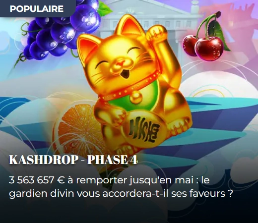 Offre promotionnelle Kashdrop sur Olympe Casino