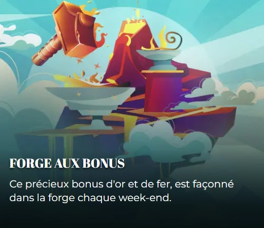 Forge aux bonus sur Olympe Casino