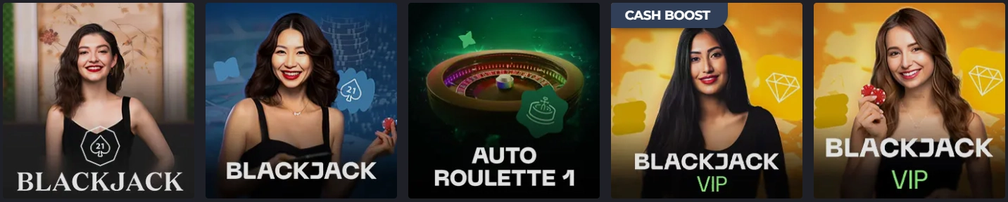 Lobby principal du live casino Olympe